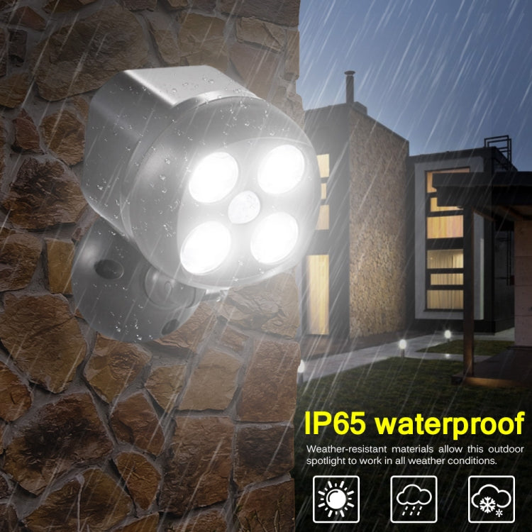 3W 4 LEDs SMD 3535 Outdoor Lighting Wireless Motion Sensor Outside Spotlight LED Wall Light - Sensor LED Lights by buy2fix | Online Shopping UK | buy2fix
