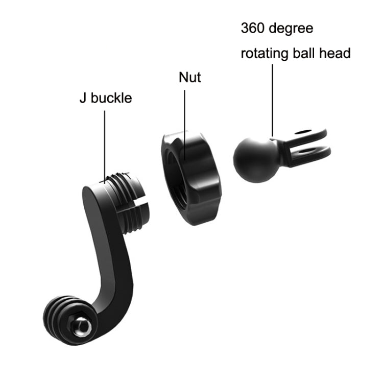 TELESIN Centered Universal Bend Arm Sports Camera Accessories For GoPro HERO11 Black / HERO9 Black / DJI Osmo Action 3 - Holder by buy2fix | Online Shopping UK | buy2fix