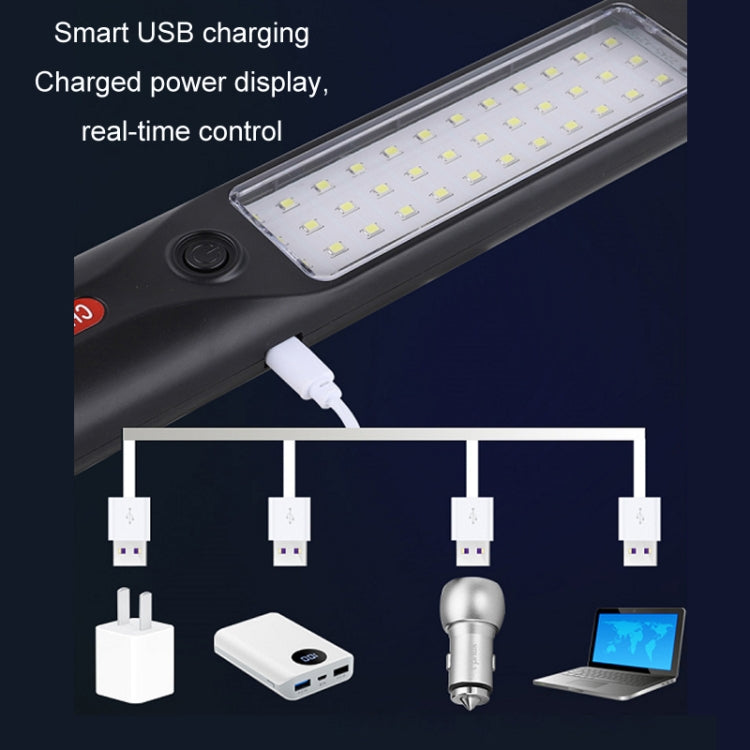 USB Rechargeable Waterproof LED Work Light With Power Display(30x5.5cm) by buy2fix