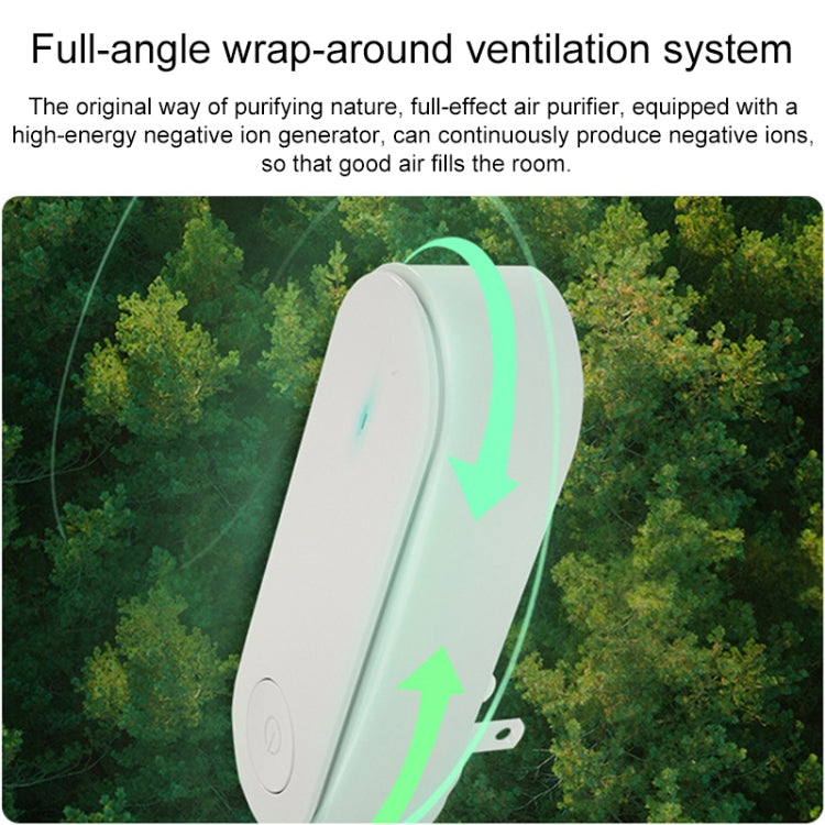Mini Anion Air Purifier Smoke PM2.5 Remove Toilet Kitchen Air Purifier, Plug Type:EU Plug(White) - Air Purifiers & Accessories by buy2fix | Online Shopping UK | buy2fix