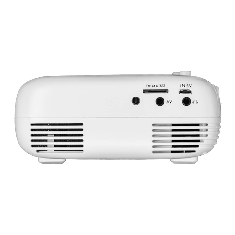 YG200 Portable LED Pocket Mini Projector AV USB SD HDMI Video Movie Game Home Theater Video Projector, US Plug(Black and White) - LED Projector by buy2fix | Online Shopping UK | buy2fix