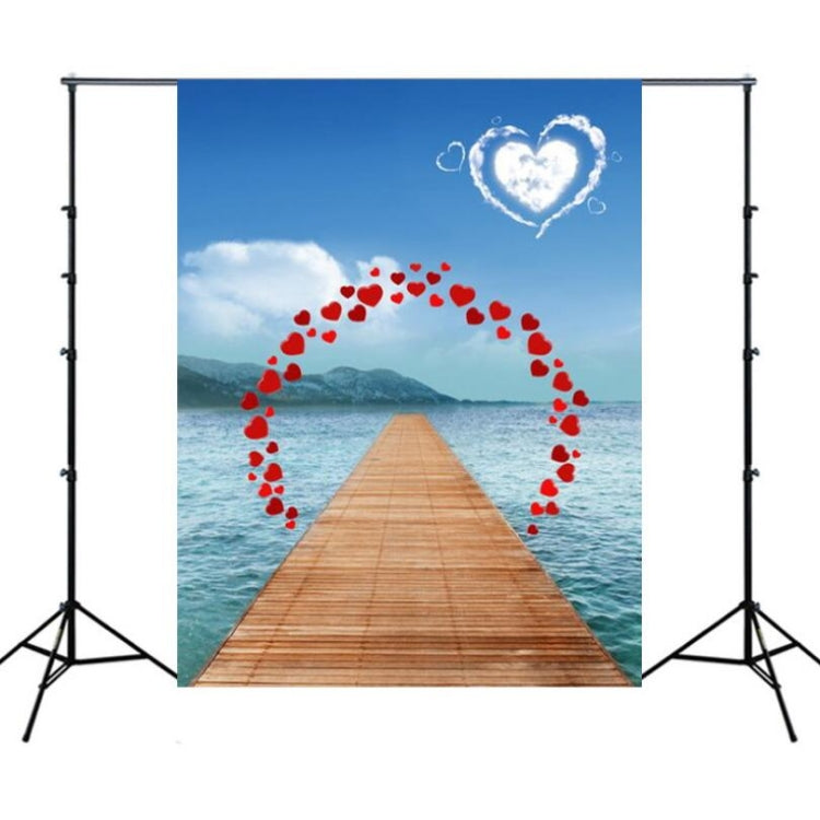 1.5m x 2.1m Simulation 3D Beach Seascape Coconut Tree Photo Photography Background Cloth(4131) - Valentines Day by buy2fix | Online Shopping UK | buy2fix