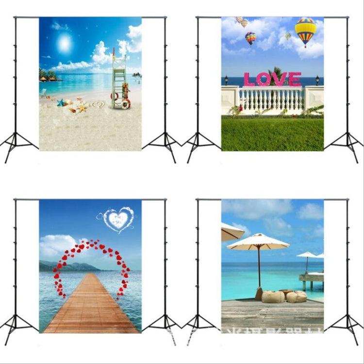 1.5m x 2.1m Simulation 3D Beach Seascape Coconut Tree Photo Photography Background Cloth(4131) - Valentines Day by buy2fix | Online Shopping UK | buy2fix