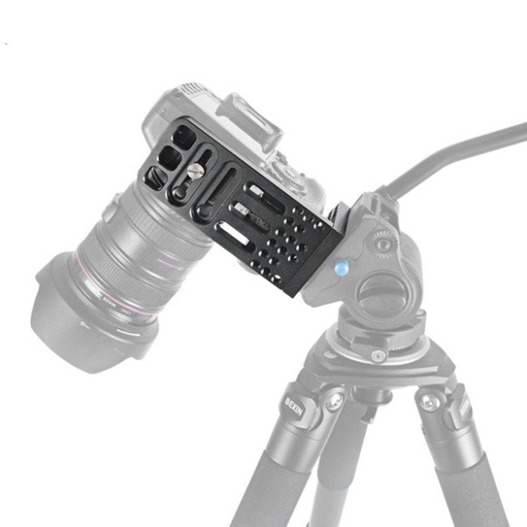 BEXIN L130A Vertical Shoot Quick Release L Plate Bracket 1/4 inch Screw Holes Base Holder - L-Bracket by BEXIN | Online Shopping UK | buy2fix