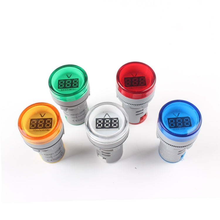 AD16-22DSV  Mini Digital Display 60-500V General Indicator AC Voltmeter, Open Hole: 22mm(Green) - Current & Voltage Tester by buy2fix | Online Shopping UK | buy2fix
