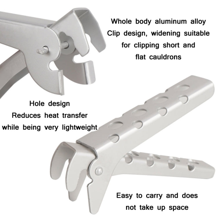 Outdoor Picnic Barbecue Aluminum Alloy Anti-scalding Pot Tongs(With Hole) - Cookwares & Tablewares by buy2fix | Online Shopping UK | buy2fix