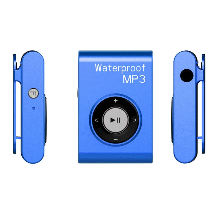 C26 IPX8 Waterproof Swimming Diving Sports MP3 Music Player with Clip & Earphone, Support FM, Memory:4GB(Blue) - MP3 Player by buy2fix | Online Shopping UK | buy2fix