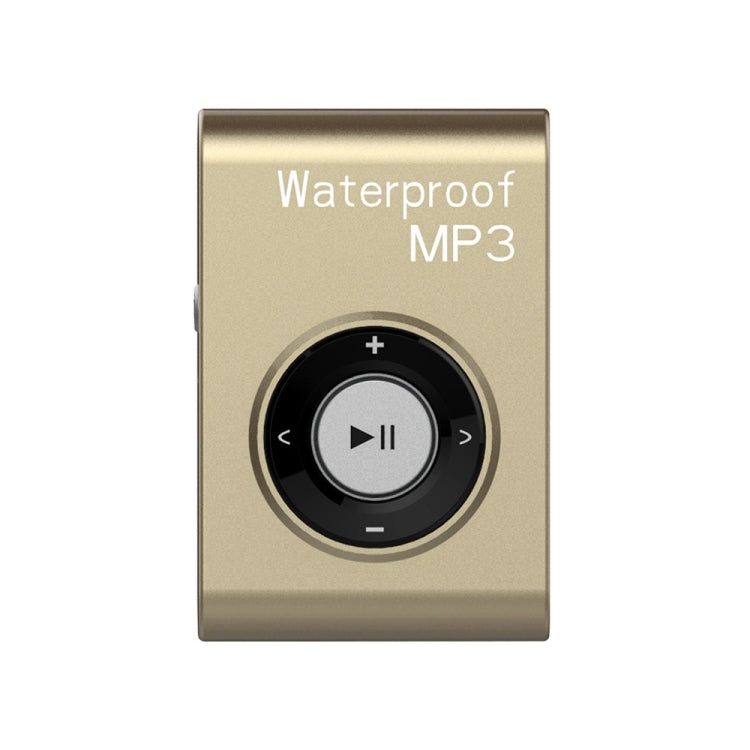 C26 IPX8 Waterproof Swimming Diving Sports MP3 Music Player with Clip & Earphone, Support FM, Memory:8GB(Gold) - MP3 Player by buy2fix | Online Shopping UK | buy2fix