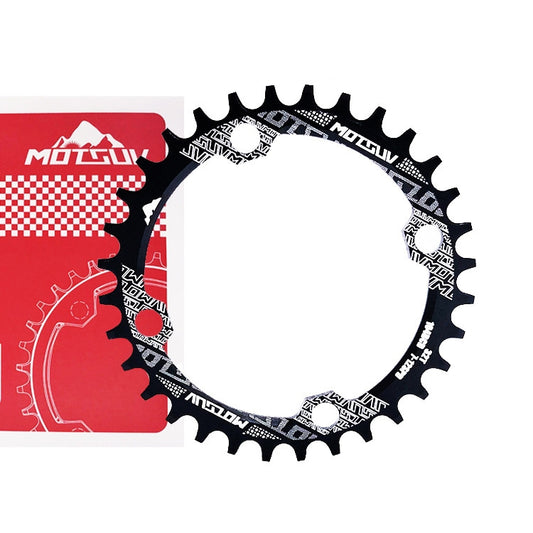 MOTSUV Narrow Wide Chainring MTB Bicycle 104BCD Tooth Plate Parts(Black) by buy2fix