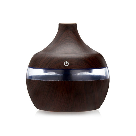 300ML Waterdrop Shape USB Wood Grain Aromatherapy Air Purifier Mute Humidifier, Color: Deep Wood Grain - Air Purifiers & Accessories by buy2fix | Online Shopping UK | buy2fix