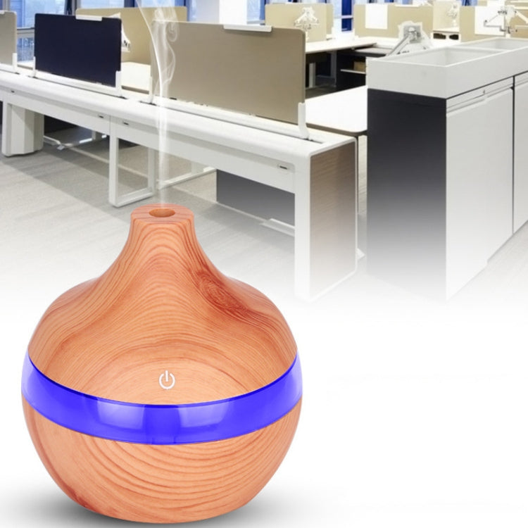 300ML Waterdrop Shape USB Wood Grain Aromatherapy Air Purifier Mute Humidifier, Color: Deep Wood Grain - Air Purifiers & Accessories by buy2fix | Online Shopping UK | buy2fix
