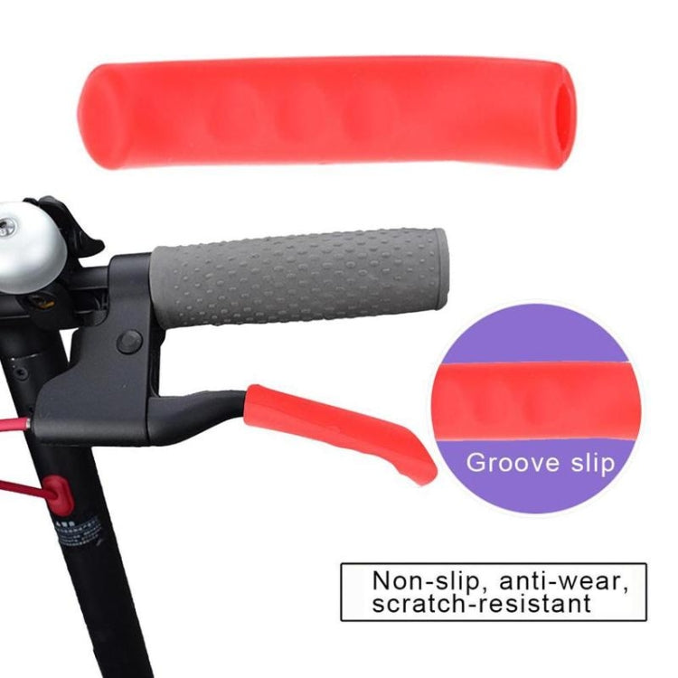 2 PCS For Xiaomi Mijia M365 Electric Scooter Handbrake Non-Slip Silicone Cover(Black) - Accessories & Parts by buy2fix | Online Shopping UK | buy2fix