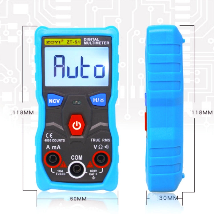 ZOYI ZT-S1 Intelligent Digital Multimeter Automatic Capacitance Ammeter(Blue Standard) - Digital Multimeter by buy2fix | Online Shopping UK | buy2fix