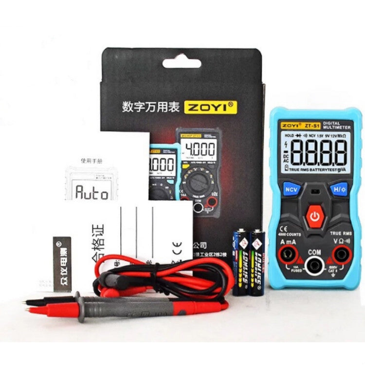 ZOYI ZT-S1 Intelligent Digital Multimeter Automatic Capacitance Ammeter(Blue Standard) - Digital Multimeter by buy2fix | Online Shopping UK | buy2fix
