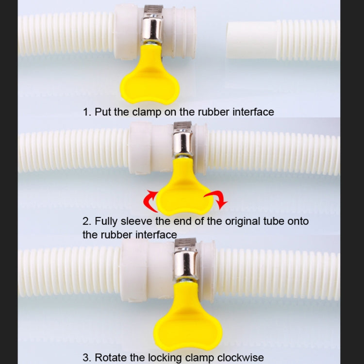 18mm Diameter Plastic Drain Pipe Water Outlet Extension Hose with Clamp for Semi-automatic Washing Machine / Air Conditioner, Size:4m Length by buy2fix