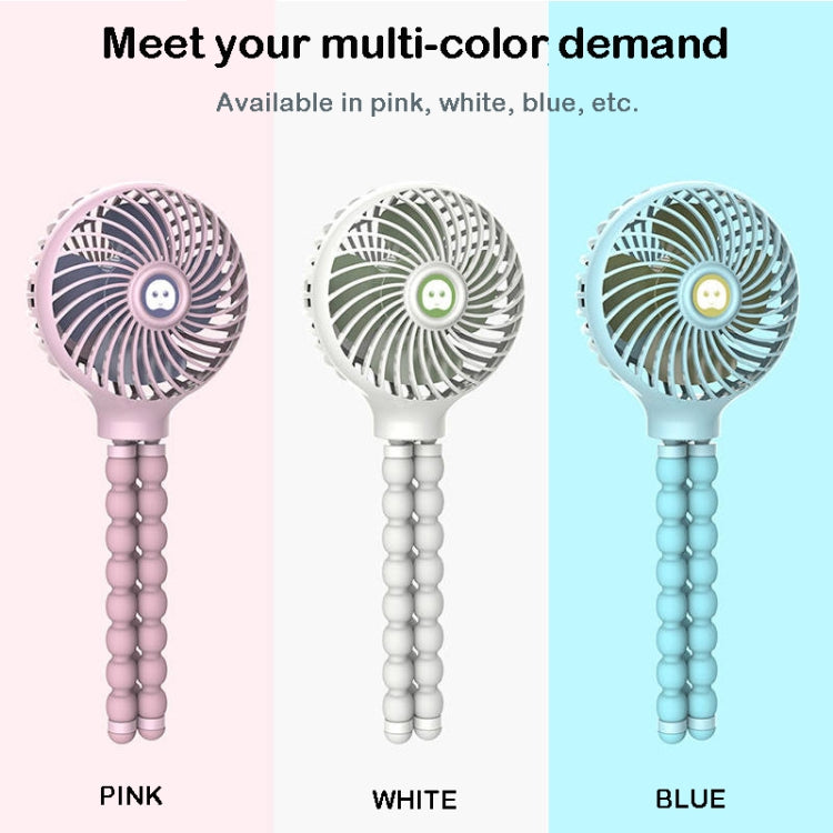 Octopus Deformed Cartoon Folding USB Rechargeable Mini Handheld Fan(Blue) by buy2fix