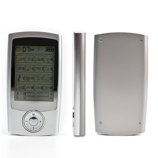 16 Mode Digital Electronic Pulse Massager Muscle Stimulator Pain Relief Machine(Silver) by buy2fix