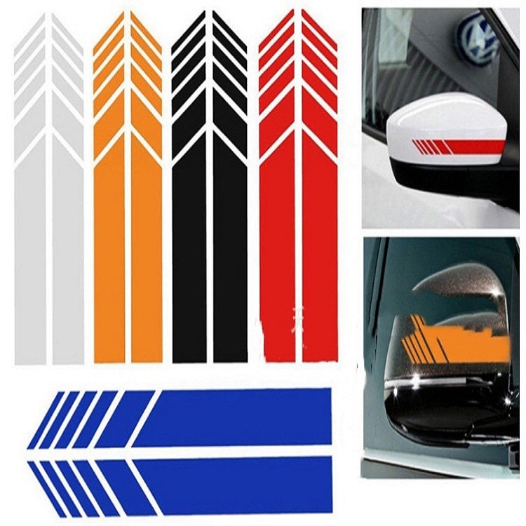 10 PCS Simple Rearview Mirror Car Stickers Rearview Mirror Personality Scratches Reflective Car Stickers(Blue) by buy2fix