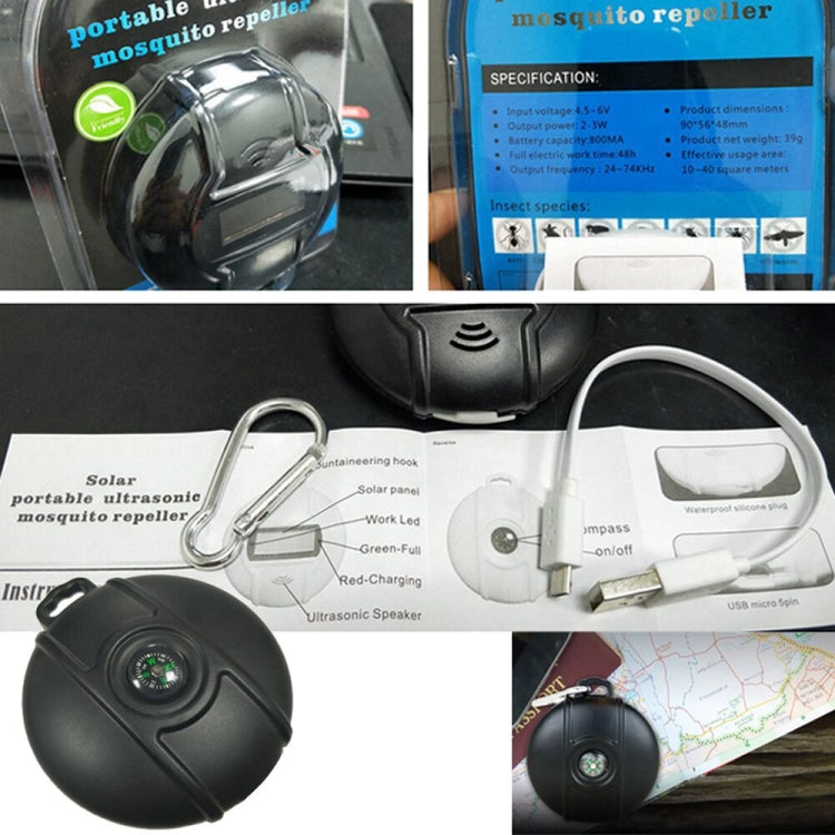Outdoor Solar Mouse Repellent Portable Compass Ultrasonic Multifunctional Electronic Insect Repellent - Outdoor Insect Repellent by buy2fix | Online Shopping UK | buy2fix