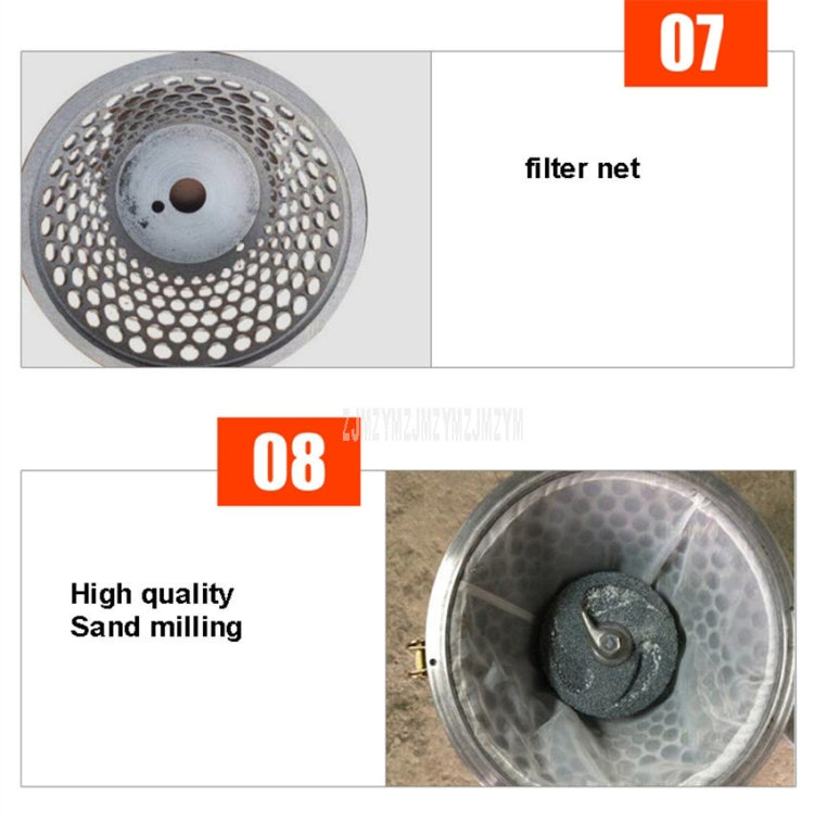 130/1800W Household Stainless Steel Refiner Large Capacity Slurry Separation Fresh Grinding Soymilk Tofu Machine, CN Plug(Silver) - Electric juicers by buy2fix | Online Shopping UK | buy2fix