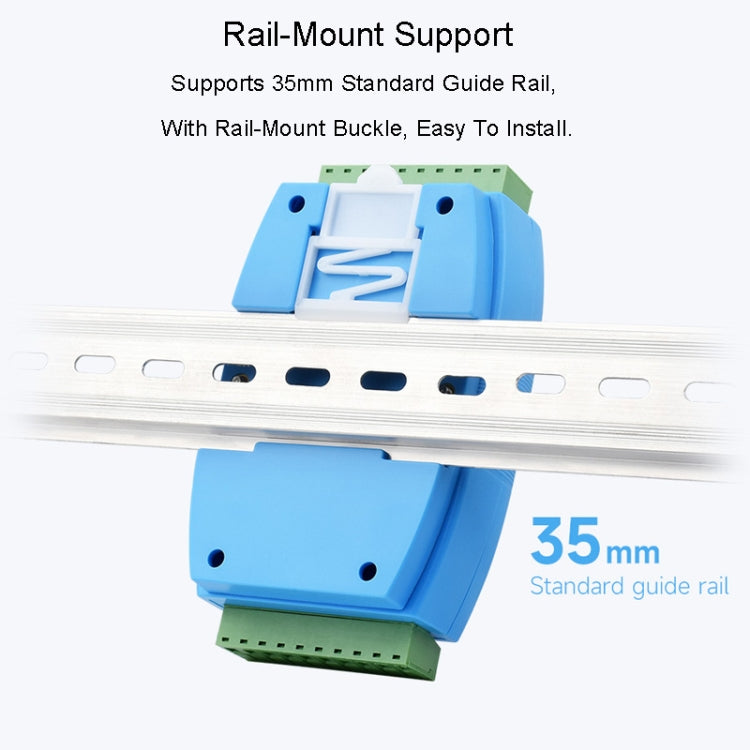 Waveshare RS485-HUB-8P Industrial-grade Isolated 8-ch RS485 Hub, Rail-mount Support, Wide Baud Rate Range - Transmitters & Receivers Module by Waveshare | Online Shopping UK | buy2fix