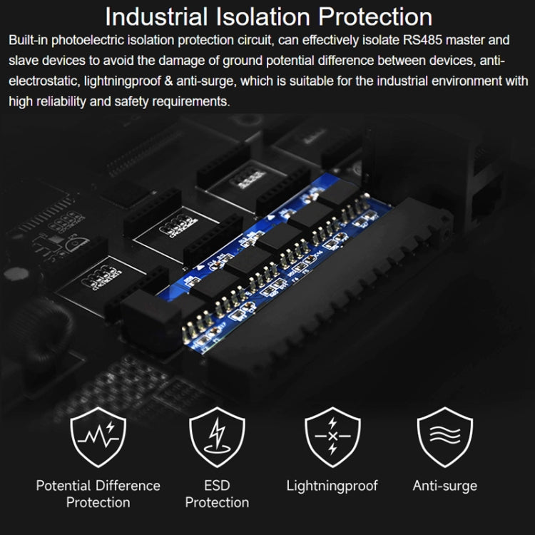 Waveshare RS485-HUB-8P Industrial-grade Isolated 8-ch RS485 Hub, Rail-mount Support, Wide Baud Rate Range - Transmitters & Receivers Module by Waveshare | Online Shopping UK | buy2fix