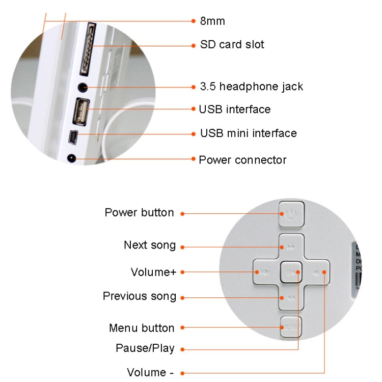 DPF-106 10.1 inch Digital Photo Frame LED Video Advertising Machine, Plug:EU Plug(Black) - 11 inch Below by buy2fix | Online Shopping UK | buy2fix