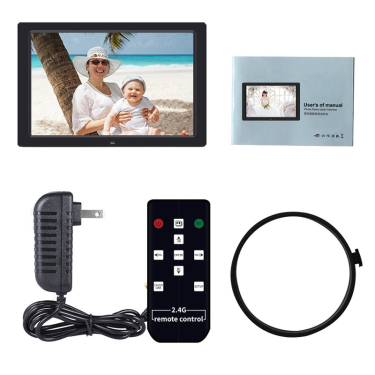 DPF-1201 12 inch 1280x800 Resolution Wall Mounted Advertising Machine LCD Electronic Photo Frame, Plug:AU Plug(Black) - 11-15 inch by buy2fix | Online Shopping UK | buy2fix