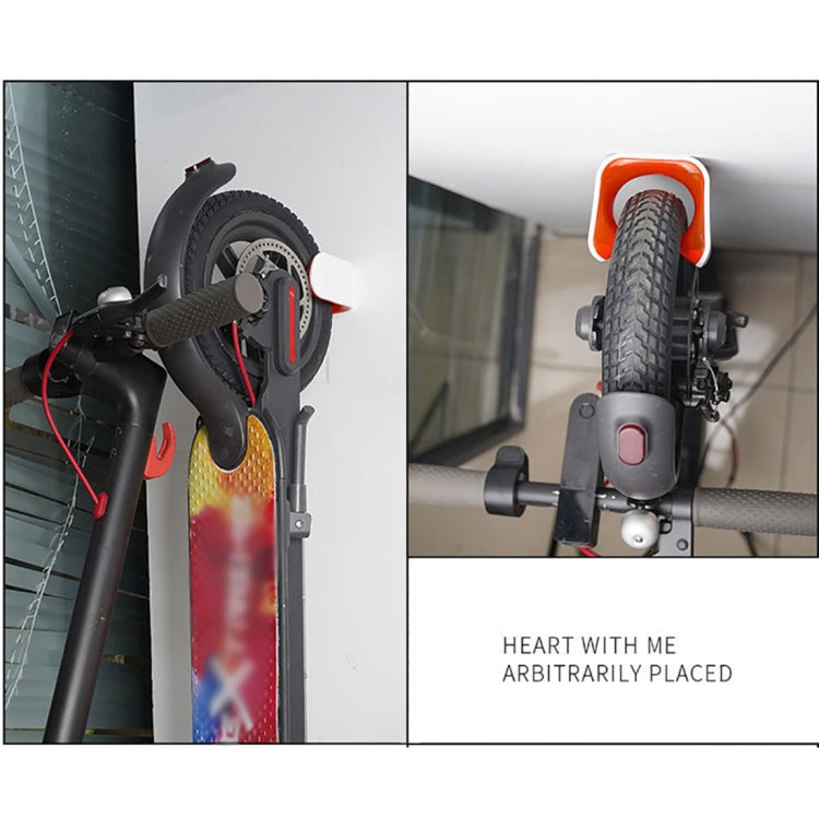 Electric Scooter Creative Parking Wall-mounted Bracket for Xiaomi ES1 / ES2 / ES4(Rose Red) - Accessories & Parts by buy2fix | Online Shopping UK | buy2fix
