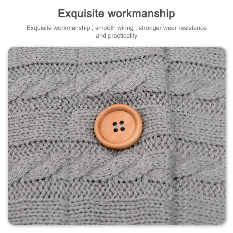 Warm Soft Cotton Knitting Envelope Newborn Baby Sleeping Bag(Dark Blue) - Sleeping Bag by buy2fix | Online Shopping UK | buy2fix