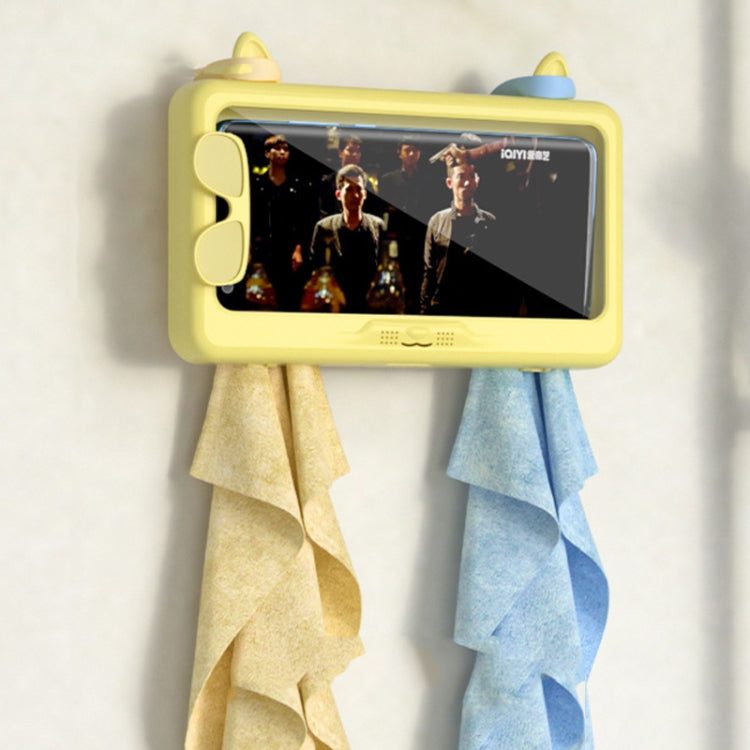 Bathroom Waterproof Mobile Phone Holder Bathing Watch TV Removable Touch Screen Phone Case(White) - Shower & Wall Mounts by buy2fix | Online Shopping UK | buy2fix