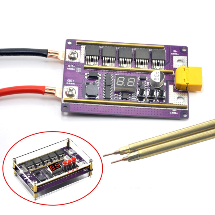 Model Airplane Battery Version 12V Digital Display DIY Battery Spot Welding Machine Pen Control, Style:10 Square Pen With Case - Home & Garden by buy2fix | Online Shopping UK | buy2fix