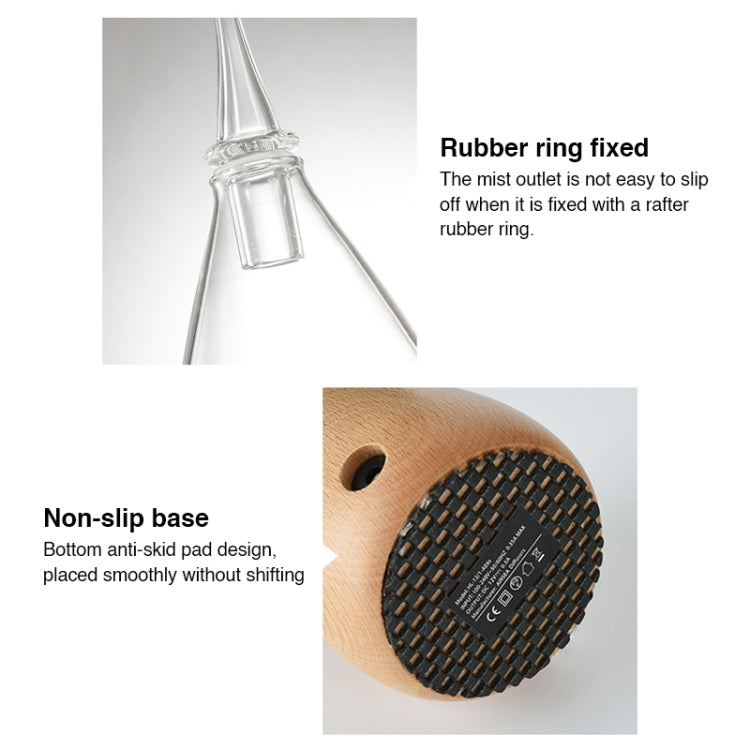 Waterless Diffuser Essential Oil Spray Wood Glass Aromatherapy Air Humidifier, Plug Type:AU Plug(Light Wood Grain) - Air Purifiers & Accessories by buy2fix | Online Shopping UK | buy2fix