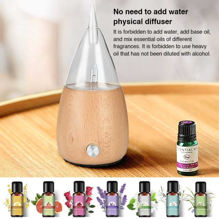 Waterless Diffuser Essential Oil Spray Wood Glass Aromatherapy Air Humidifier, Plug Type:EU Plug(Light Wood Grain) by buy2fix