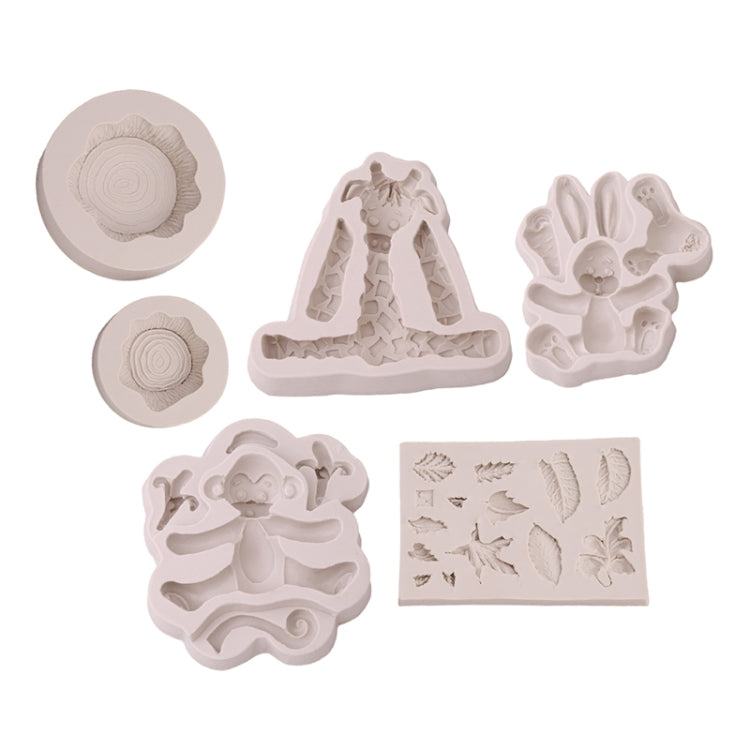 2 PCS 3D Animal Shape Silicone Form Fondant Cake Biscuit Molds(Lion) - Food Molds by buy2fix | Online Shopping UK | buy2fix