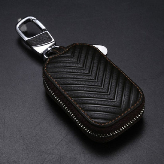 Multifunctional Hook Up Leather Car Key Bag(Coffee) by buy2fix