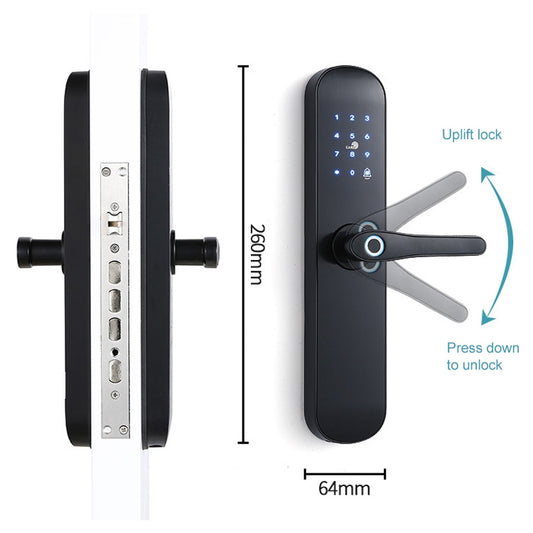 S011M Multi-functional Automatic Fingerprint Lock Hotel Apartment Intelligent Electronic Swipe Password Lock by buy2fix
