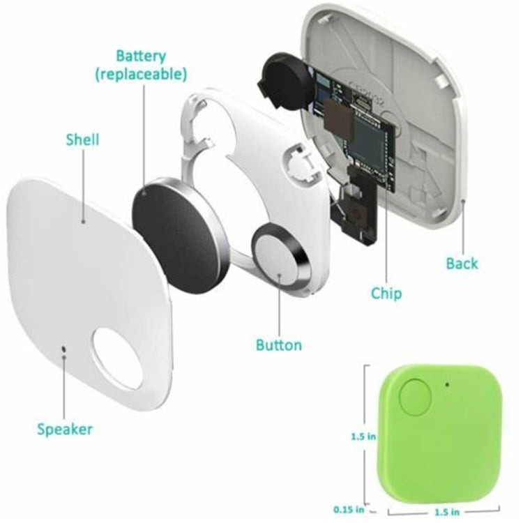 Portable Mini Square Anti Lost Device Smart Bluetooth Remote Anti Theft Keychain Alarm(White) - Anti-lost Alarm by buy2fix | Online Shopping UK | buy2fix