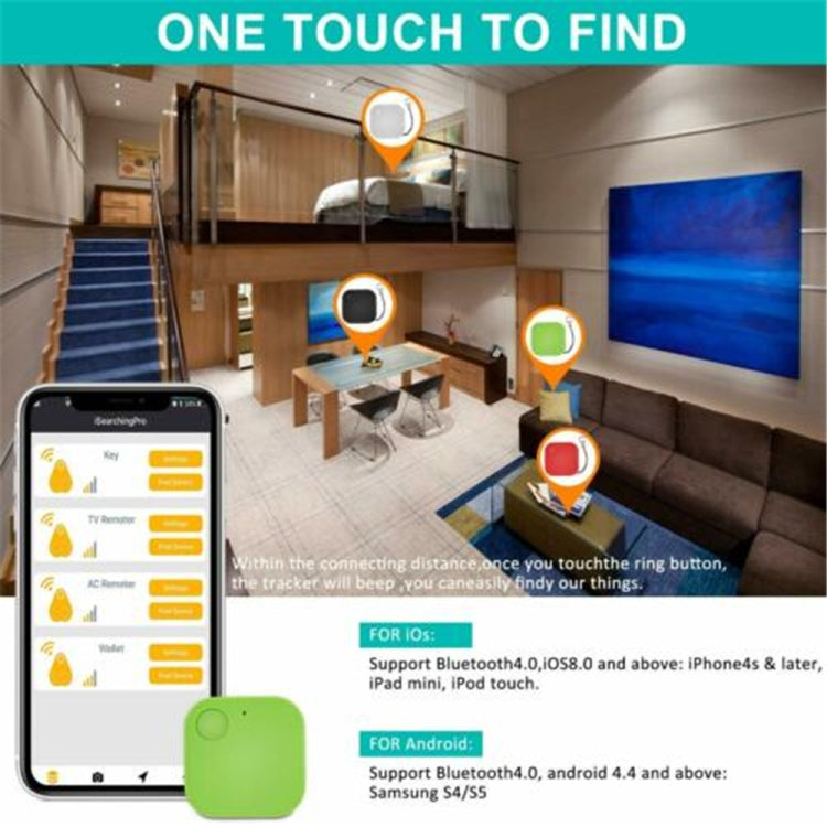 Portable Mini Square Anti Lost Device Smart Bluetooth Remote Anti Theft Keychain Alarm(White) - Anti-lost Alarm by buy2fix | Online Shopping UK | buy2fix