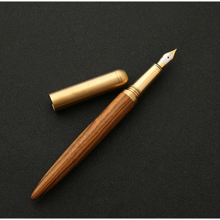 Luxury Wood Fountain Pen School Office Writing Ink Pen Stationery Gifts Supplies(Tiger wood) - Fountain Pens by buy2fix | Online Shopping UK | buy2fix