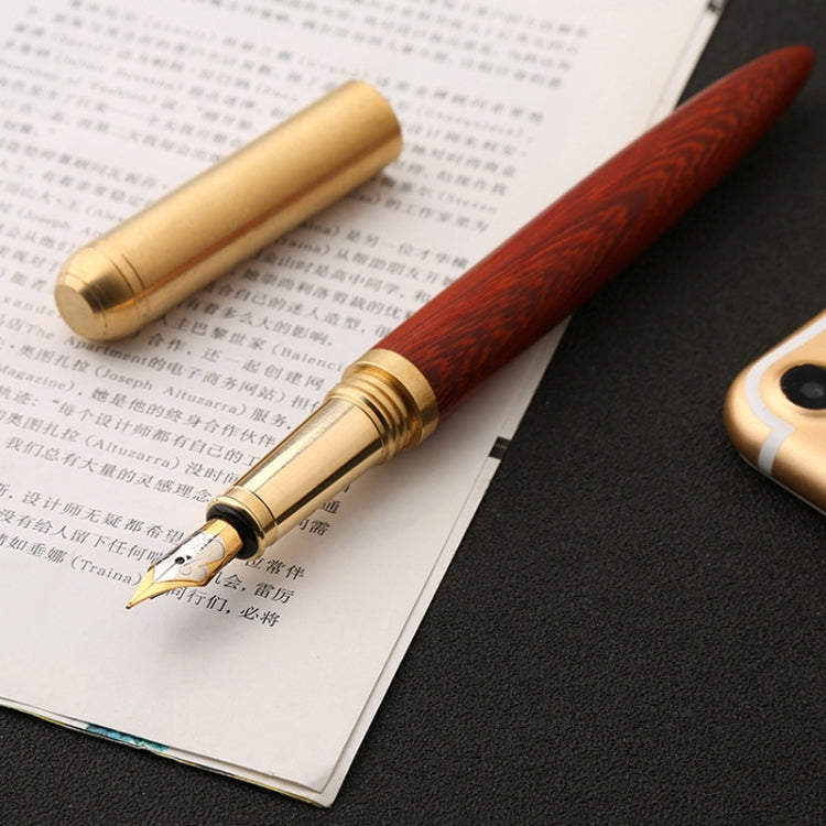 Luxury Wood Fountain Pen School Office Writing Ink Pen Stationery Gifts Supplies(Tiger wood) - Fountain Pens by buy2fix | Online Shopping UK | buy2fix