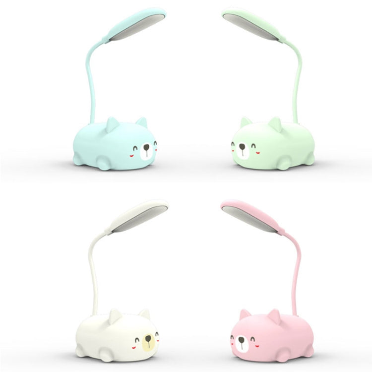 Cartoon Cat Design LED Eye Protection Reading Lamp USB Rechargeable Desk Lamp(Pink) - by buy2fix | Online Shopping UK | buy2fix