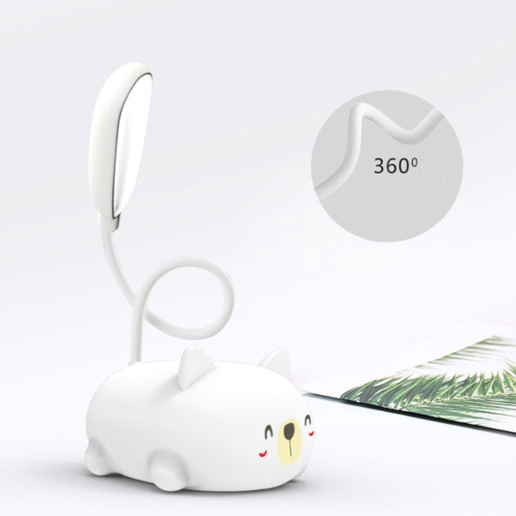Cartoon Cat Design LED Eye Protection Reading Lamp USB Rechargeable Desk Lamp(Pink) - by buy2fix | Online Shopping UK | buy2fix