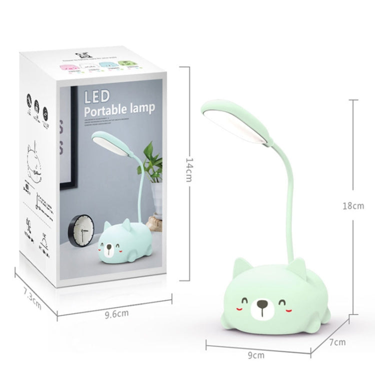 Cartoon Cat Design LED Eye Protection Reading Lamp USB Rechargeable Desk Lamp(Pink) - by buy2fix | Online Shopping UK | buy2fix