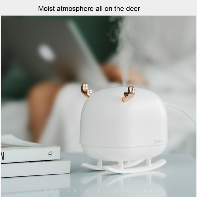SOTHING DSHJ-H-009 260ML Deer Air Humidifier USB Home Atmosphere Night Light Air Purifier(White) - Air Purifiers & Accessories by buy2fix | Online Shopping UK | buy2fix