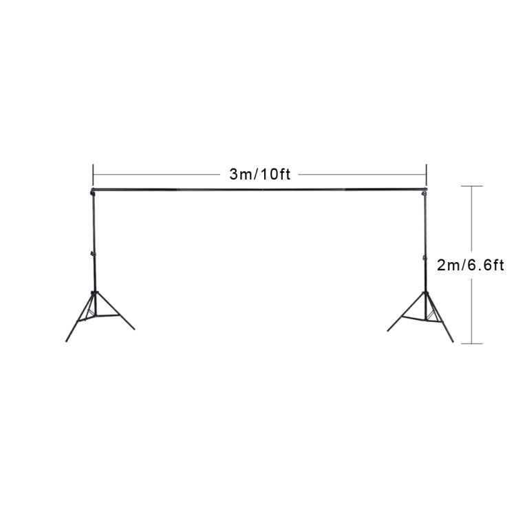 200 * 300cm Photo Studio Background Support Backdrop Crossbar Kit - by buy2fix | Online Shopping UK | buy2fix