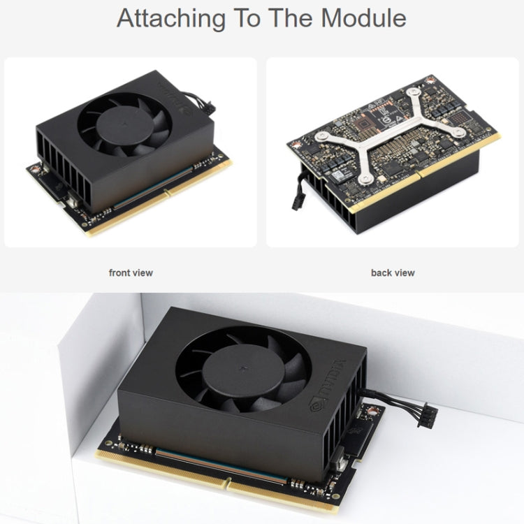 For Jetson Orin Waveshare 24076 Cooling Fan Speed Adjustable(Black) by Waveshare