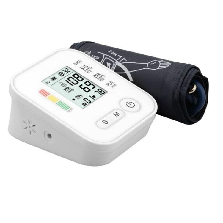 Arm Type Home Electronic Automatic Hypertension Measuring Instrument Sphygmomanometer(Silver) - Sphygmomanometer by buy2fix | Online Shopping UK | buy2fix