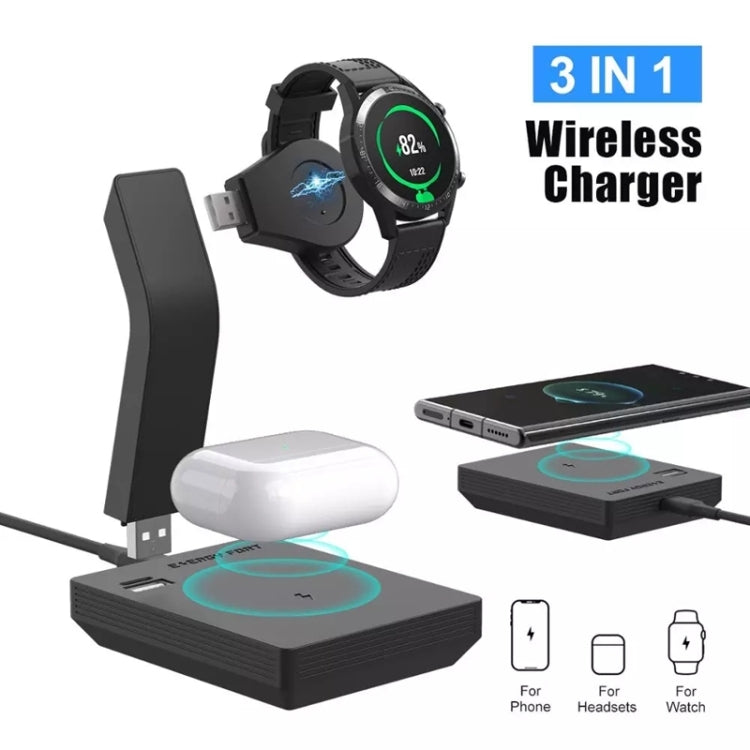 For Samsung Galaxy Watch 4 / 4 Classic / 3 / Active 2 Earphone Phone Wireless Charger - Charger by buy2fix | Online Shopping UK | buy2fix