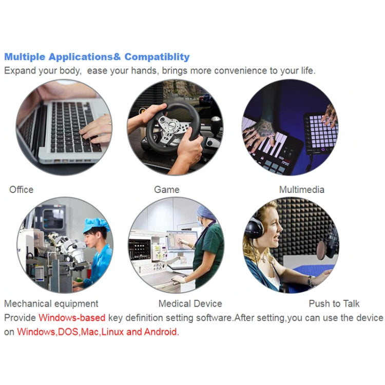 FS2020U CF Foot Switch Foot Pedal Keyboard Control Mouse Game Combo Pedal(Photoelectric Mute) by Pcsensor